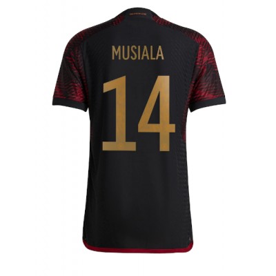 Tyskland Jamal Musiala #14 Bortatröja VM 2022 Kortärmad
